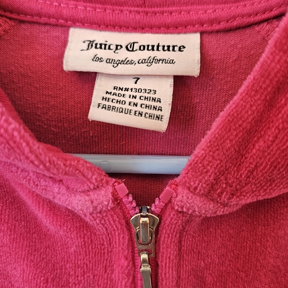 Juicy Couture girls Hoodie and Jogger set Size 7 - Picture 5 of 8